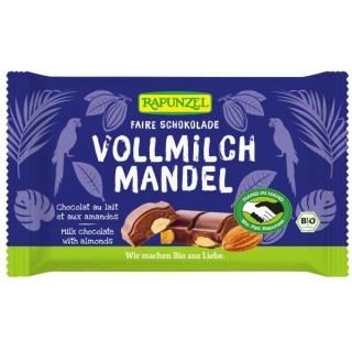 Vollmilch Schokolade mit ganzen Mandeln, Rapunzel