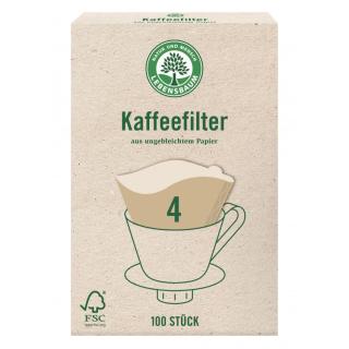 Kaffeefilter Größe 4, ungebleicht, Lebensbaum, 100 St