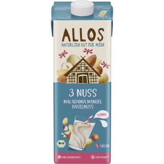 3 Nuss Drink - Macadamia Allos , 1 L