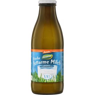 Fettarme Milch 1,5 %, demeter, nicht homogenisiert