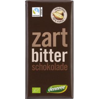 Zartbitterschokolade, 100 gr, dennree