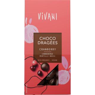 Choco Dragées Cranberry Vivani, 75 g
