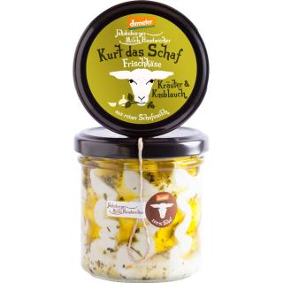 Frischkäse Kurt das Schaf,  (Kräuter & Knoblauch), aus reiner Schafsmilch