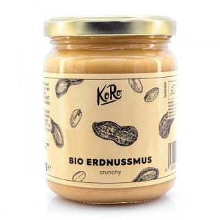 Erdnussmus crunchy, KoRo 250 g Glas