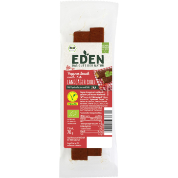 Veganer Snack nach Art Landjäger Chili, 70 g, Eden MHD 17.09.26