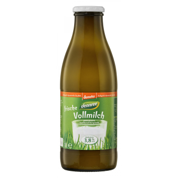 Vollmilch 3,8 % demeter, nicht homogenisiert