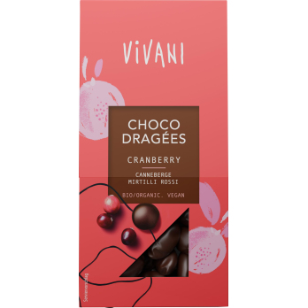 Choco Dragées Cranberry Vivani, 75 g