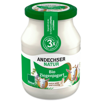 Natur Ziegenjogurt, (6x500 g Glas) Andechser