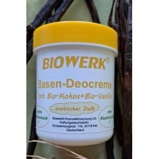 Basen-Deocreme Kokos-Vanille von Biowerk, 50 ml