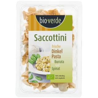 Dinkel Saccotini, gefüllt mit Spinat (250 g Packung)