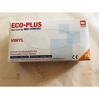 Vinylhandschuhe, Gr. XL, 100 Stück Packung