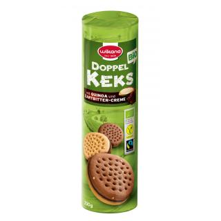 Quinoa Doppelkeks mit Zartbittercreme, 330 g, Wikana