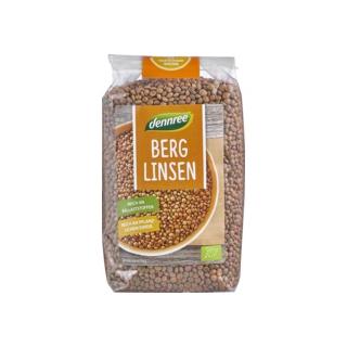 Berglinsen, Linsen braun , dennree 500 gr Packung