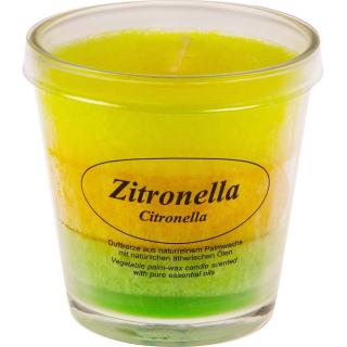 Stearinkerze Zirtronelle im Glas