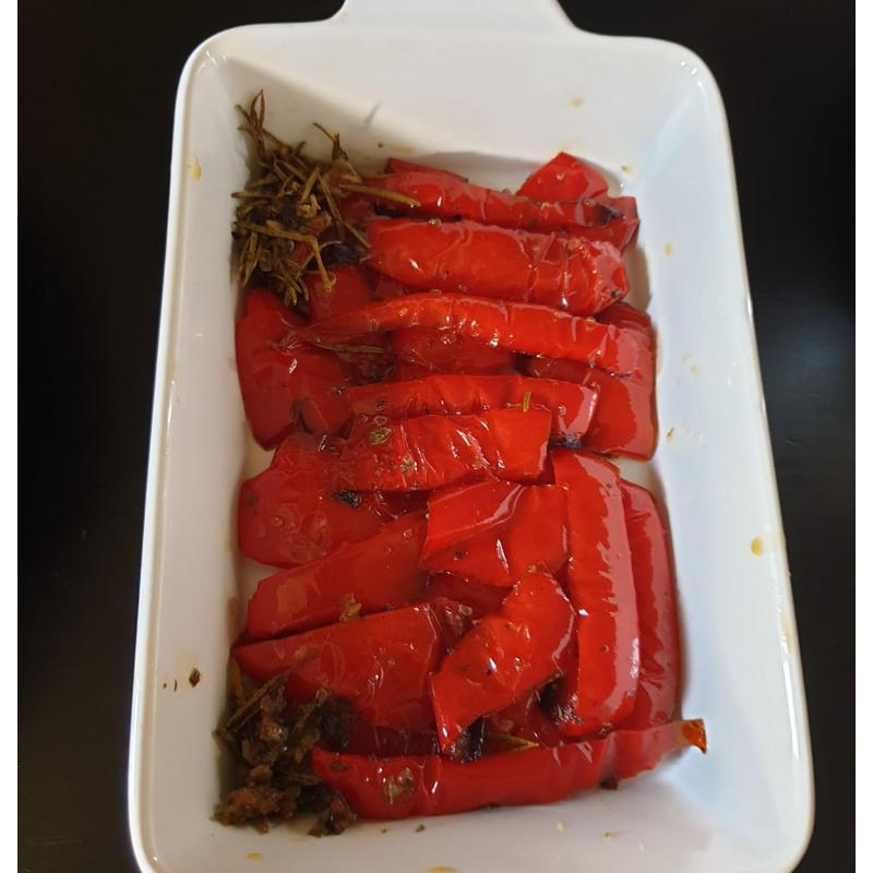 Paprika mit feinen Kräutern gegrillt