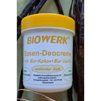 Basen-Deocreme Kokos-Vanille von Biowerk, 50 ml