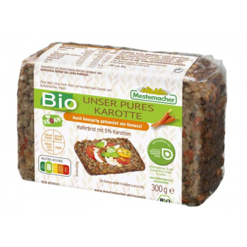 Pures Brot Karotte, ohne Mehl und Hefe, Mestemacher