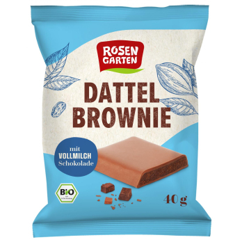 Dattel Brownie Vollmilch, 40 g Rosengarten