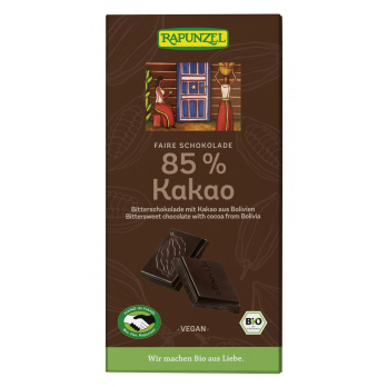 Bitterschokolade 85% HIH, 80 gr Rapunzel