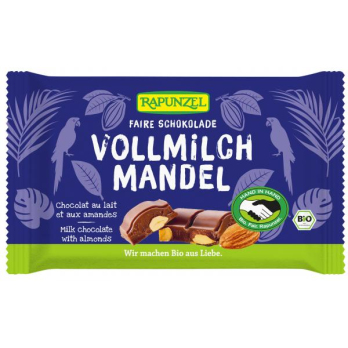 Vollmilch Schokolade mit ganzen Mandeln, Rapunzel