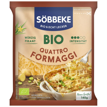 Gratinkäse "Quattro Formaggi", Söbbeke 140 g Beutel