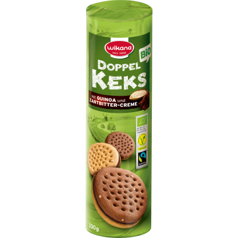 Quinoa Doppelkeks mit Zartbittercreme, 330 g, Wikana