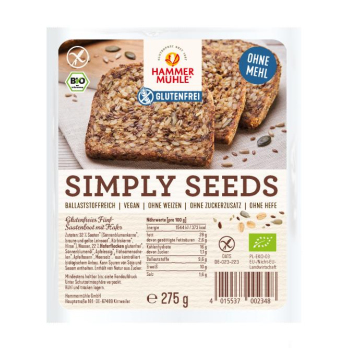 SIMPLY SEEDS, fünf Saatenbrot - glutenfrei- von Hammermühle