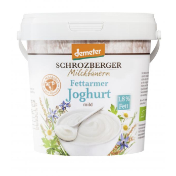 Joghurt natur fettarm, 1kg Eimer, 1,8%