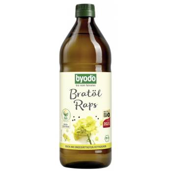 Bratöl Raps, 0,75 ltr Flasche, byodo