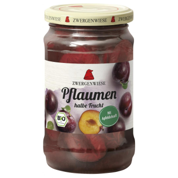 Pflaumen mit Apfeldicksaft, 360 g Glas, Zwergenwiese