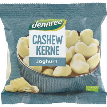 Cashewkerne in weißer Joghurtschokolade