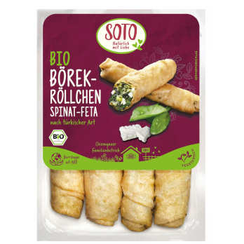 Börek-Röllchen Spinat-Feta  von Soto, 190g Packung