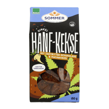 Hanf-Schoko Dinkelkekse, 150 gr Packung