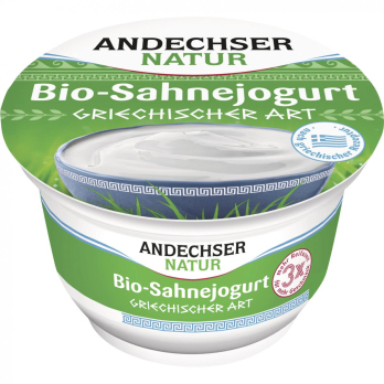 Sahnejogurt natur 10 % griechische Art, 200 g Becher,  Andechser