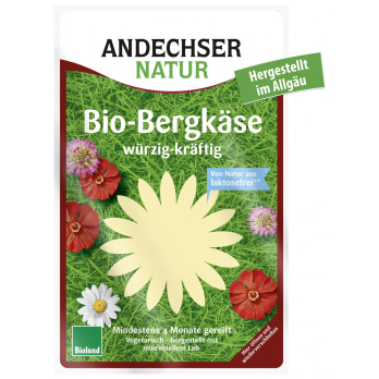 Bergkäse in Scheiben, Andechser Natur 125 g