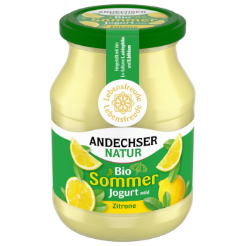Joghurt Zitrone 3,8%, Andechser Natur, 500 g Glas