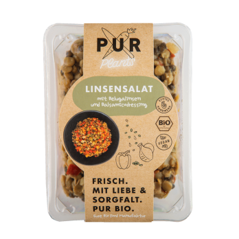 Linsensalat mit Belugalinsen und Balsamicodressing, 200 gr Packung