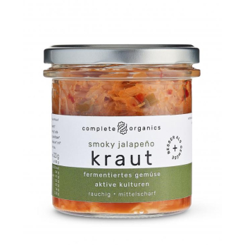 smoky jalapeño kraut, fermentiertes Kraut im Glas